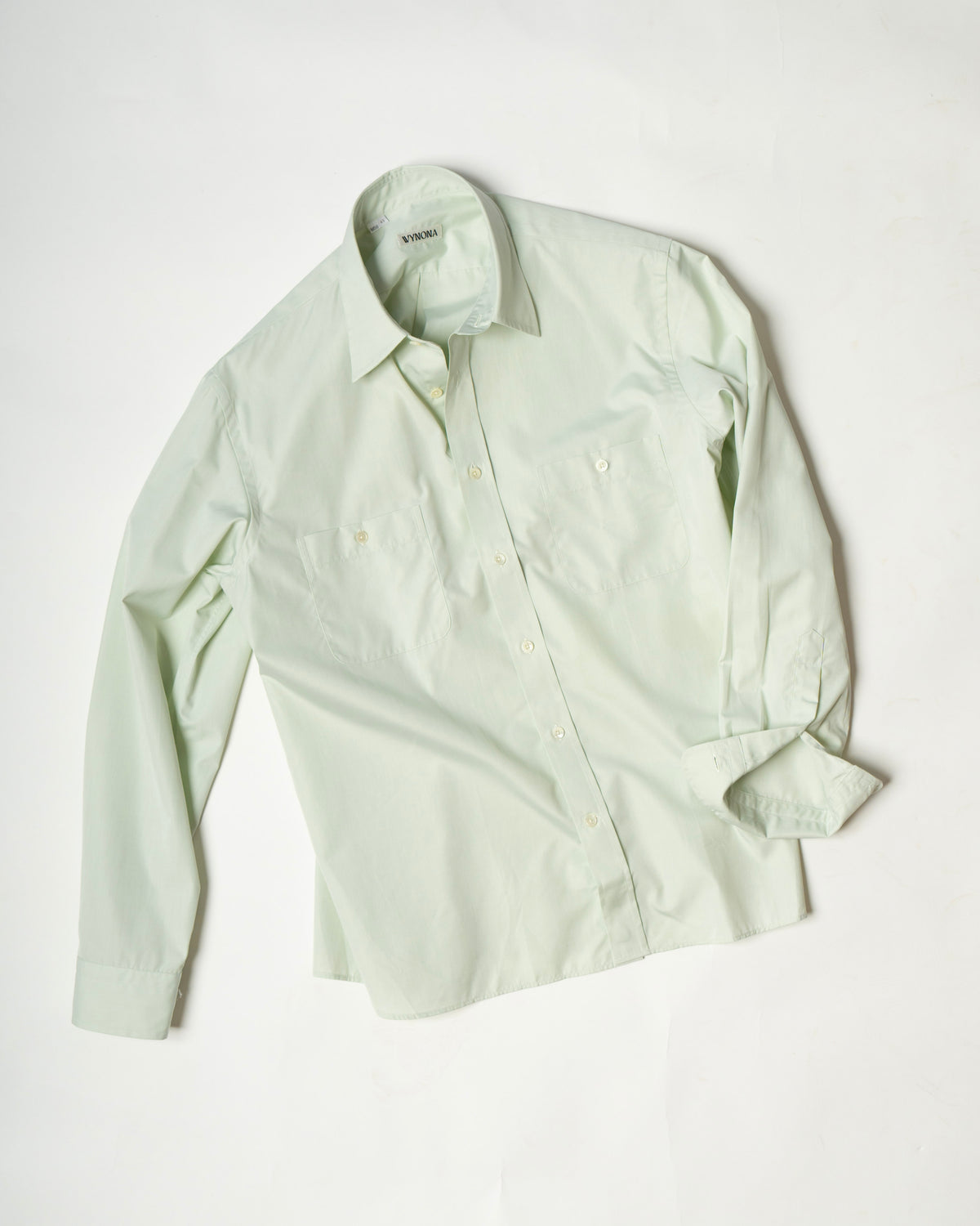 House Shirt in Pistachio Cotton Poplin