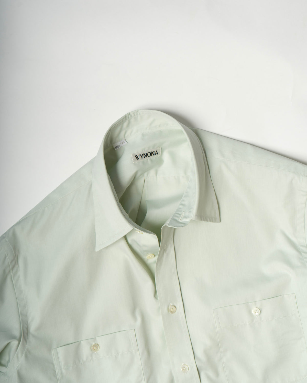 House Shirt in Pistachio Cotton Poplin