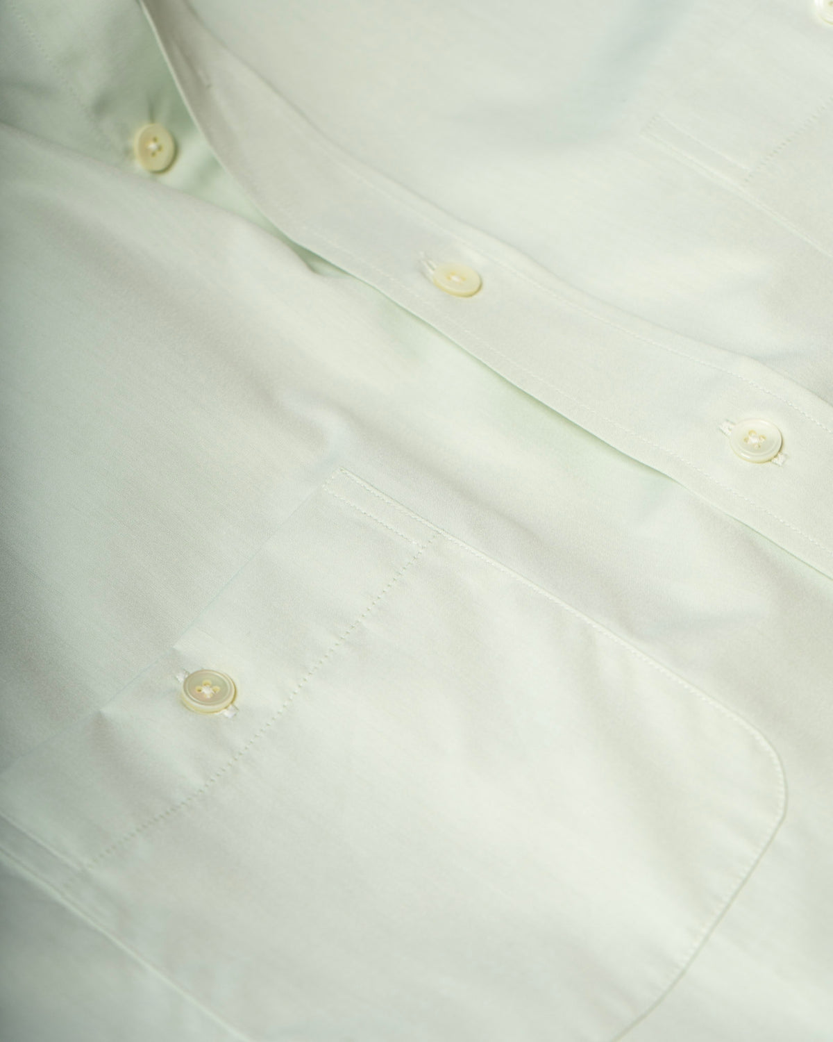 House Shirt in Pistachio Cotton Poplin
