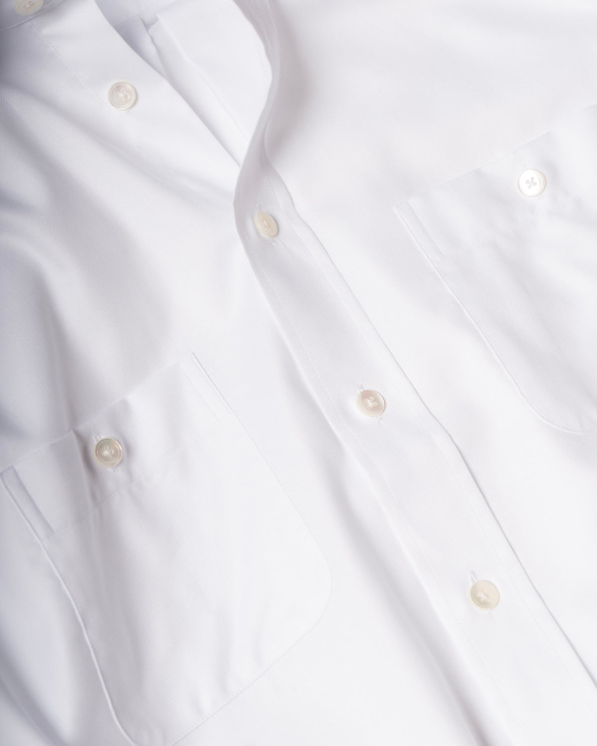 House Shirt in White Oxford Cotton