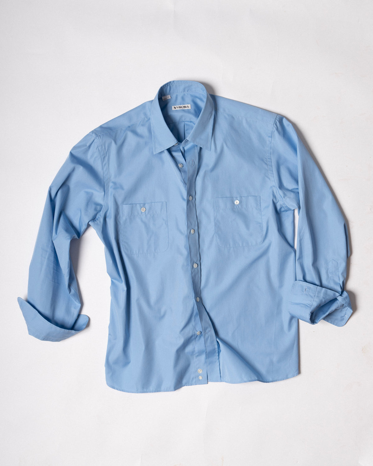 House Shirt in Sea Blue Cotton Poplin