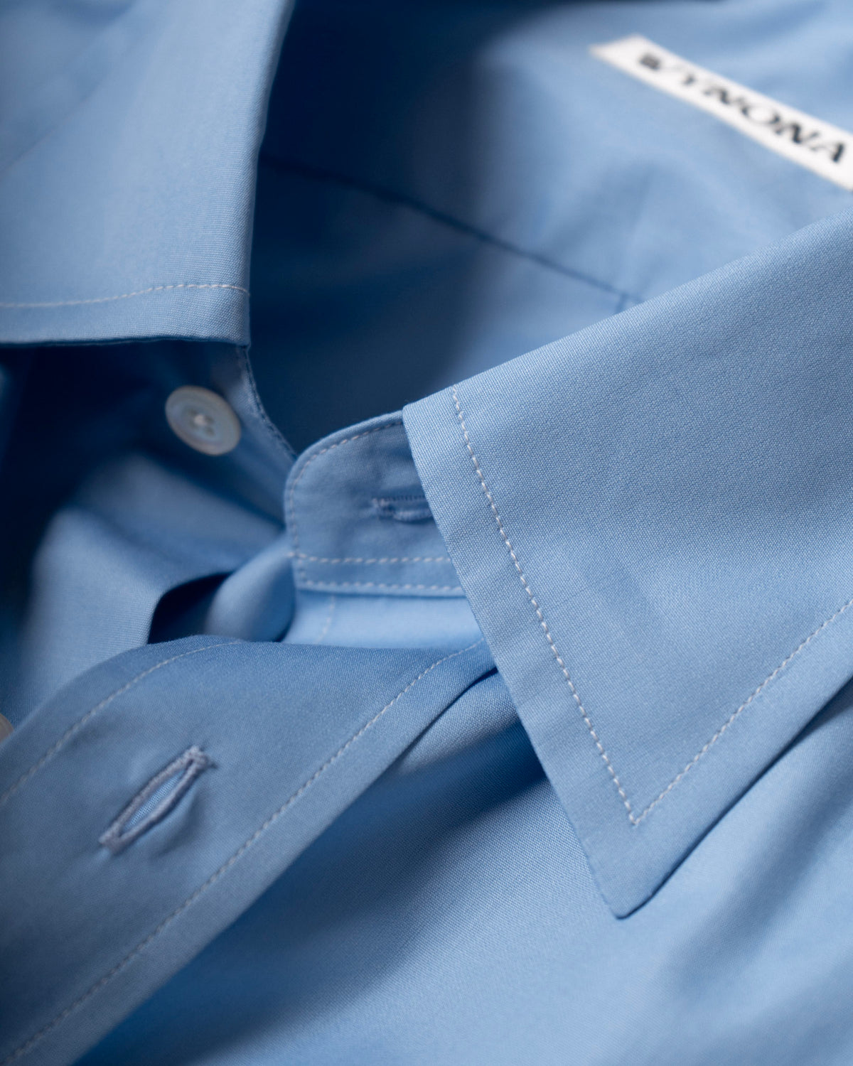 House Shirt in Sea Blue Cotton Poplin