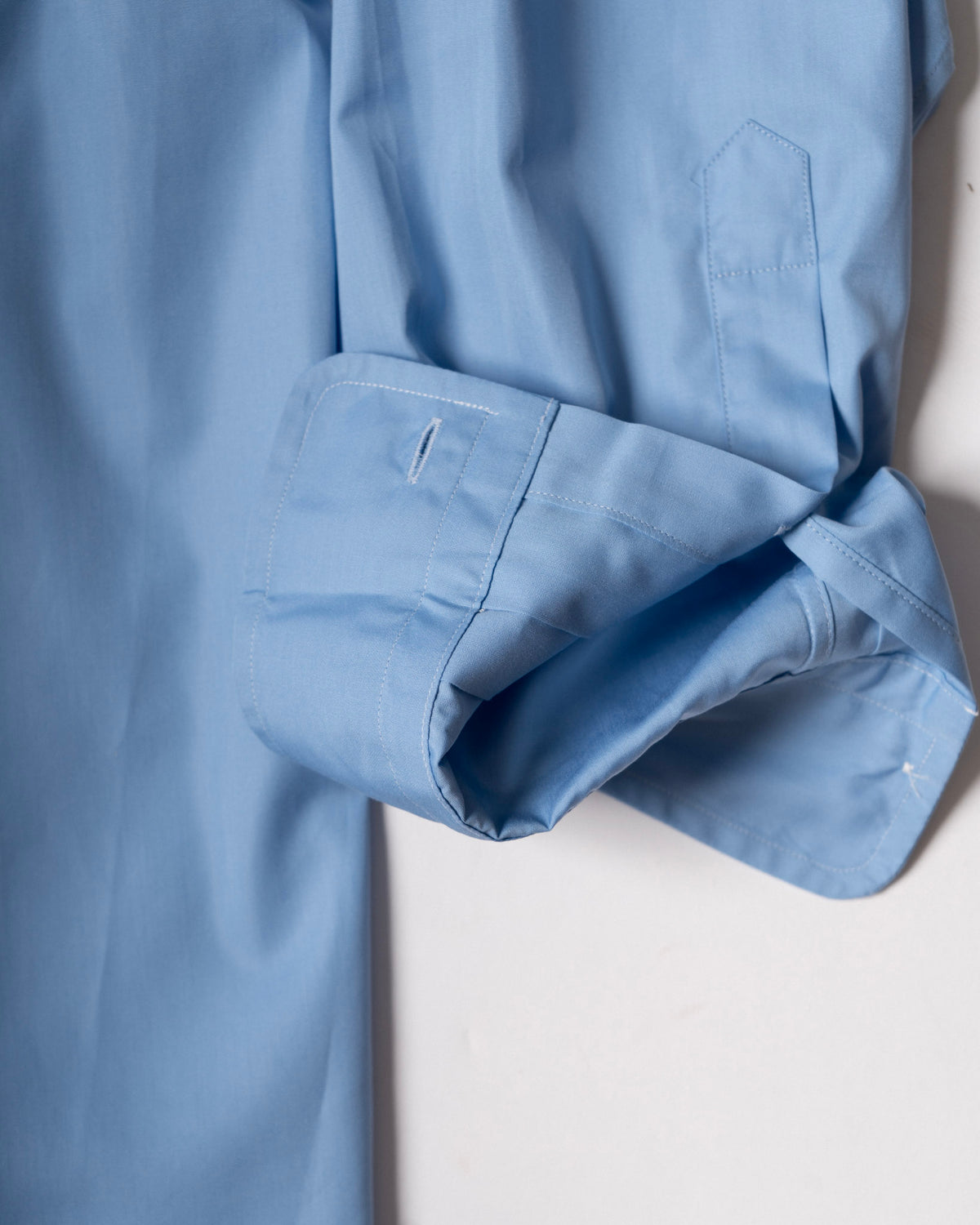 House Shirt in Sea Blue Cotton Poplin