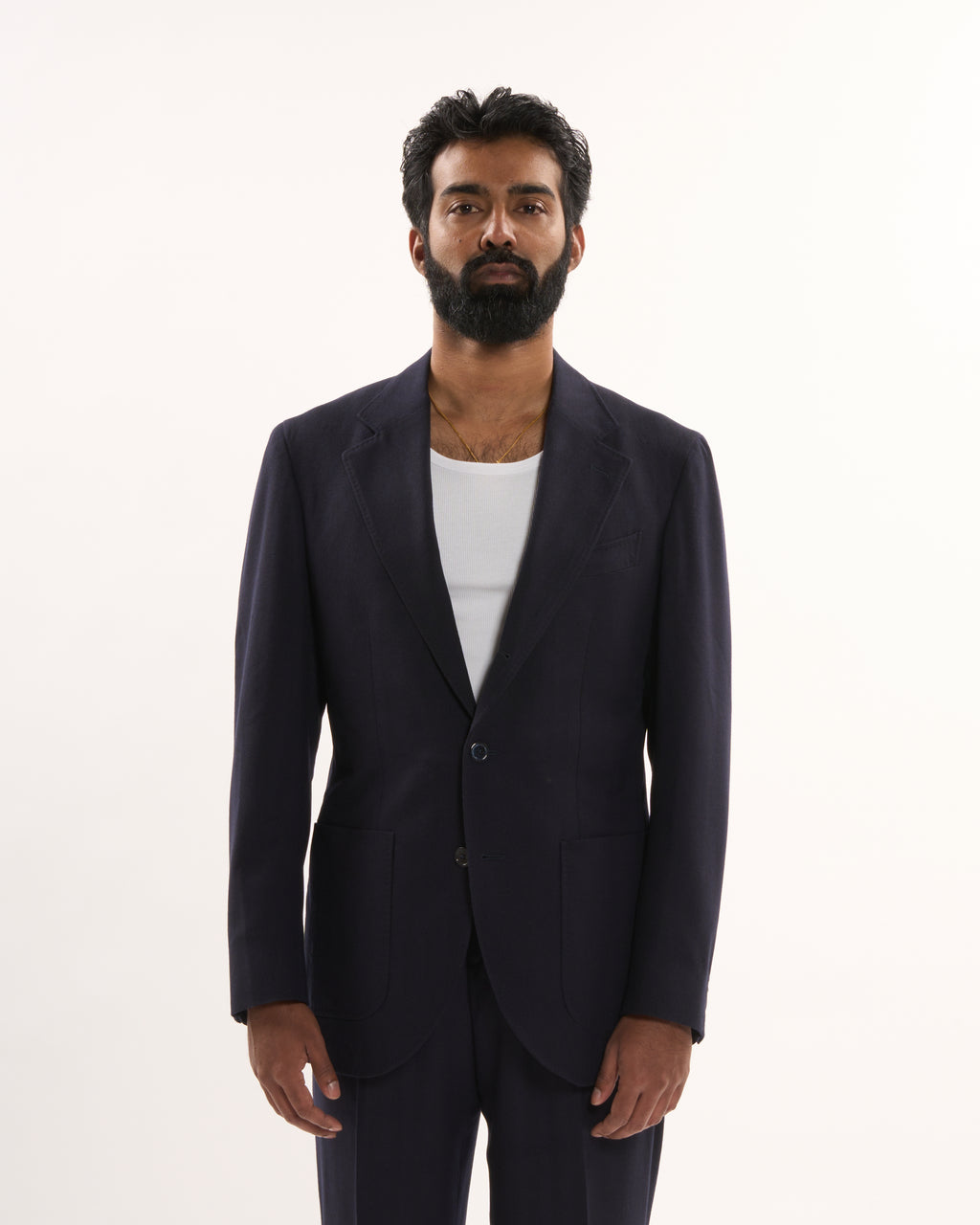 Italian Wool Silk Herringbone Type 01 Suit