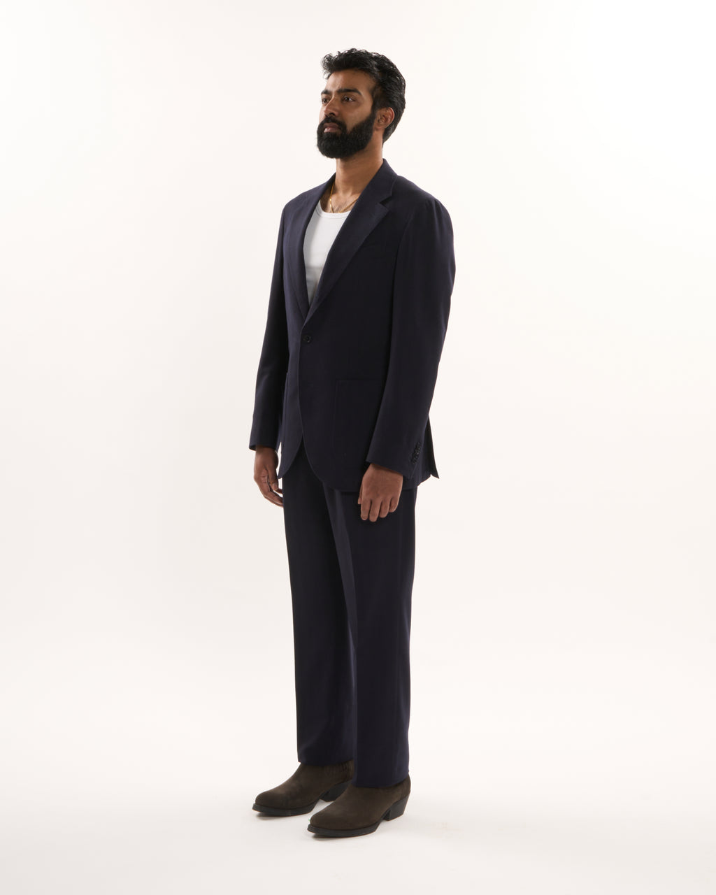 Italian Wool Silk Herringbone Type 01 Suit