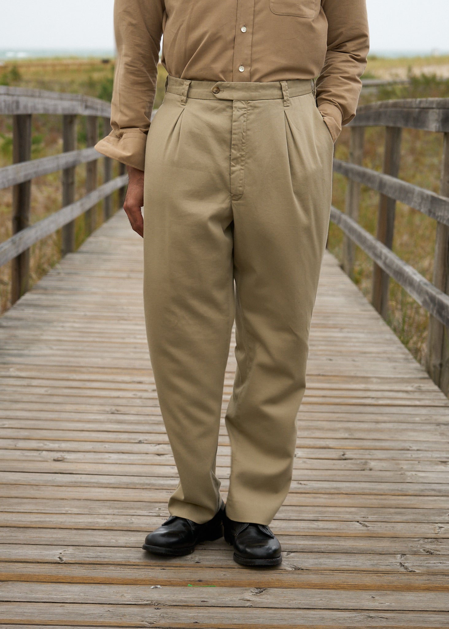 dante trouser in cotton basketweave