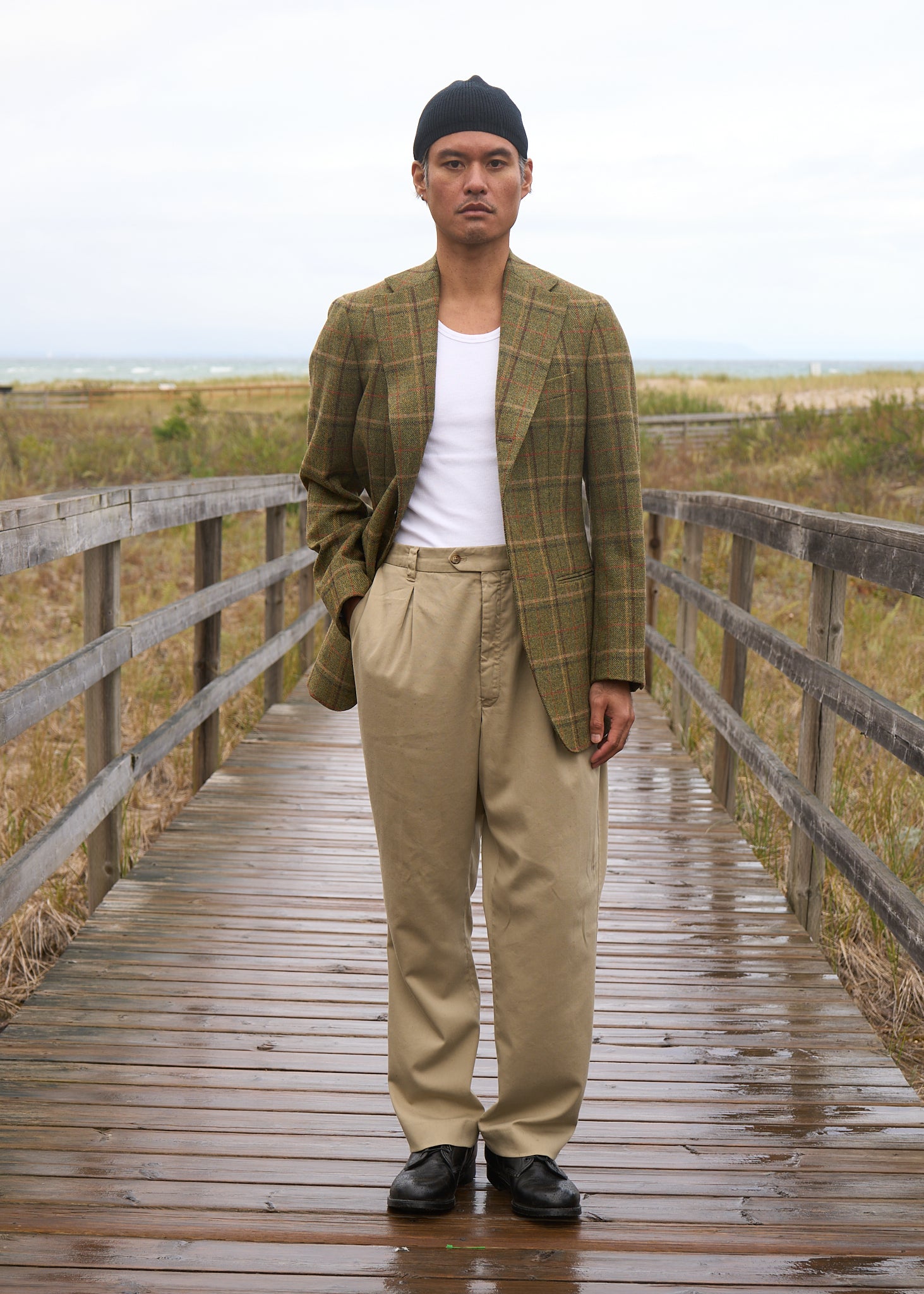 type 01 jacket in wool tweed